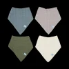 Cotton Muslin + Fleece Bandana Bib 4 Pack - Sea