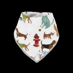 Cotton Muslin + Fleece Bandana Bib 4 Pack - Woof