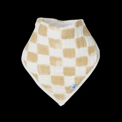 Cotton Muslin + Fleece Bandana Bib 4 Pack - Adobe Checker