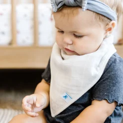 Cotton Muslin + Fleece Bandana Bib 4 Pack - Sea