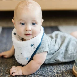 Cotton Muslin + Fleece Bandana Bib 4 Pack - Planetary