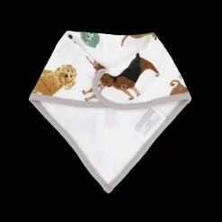 Cotton Muslin + Fleece Bandana Bib 4 Pack - Woof