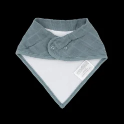 Cotton Muslin + Fleece Bandana Bib 4 Pack - Mauve Stripe