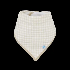 Cotton Muslin + Fleece Bandana Bib 4 Pack - Taupe Cross