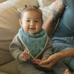 Cotton Muslin + Fleece Bandana Bib 4 Pack - Wallflower