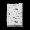 Cotton Muslin Baby Quilt - Farmyard