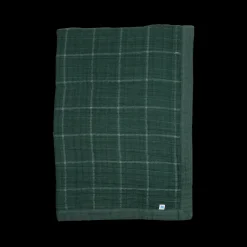 Cotton Muslin Baby Quilt - Evergreen Plaid