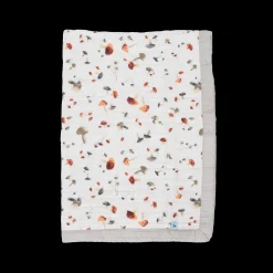 Cotton Muslin Baby Quilt - Mushrooms