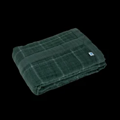 Cotton Muslin Baby Quilt - Evergreen Plaid