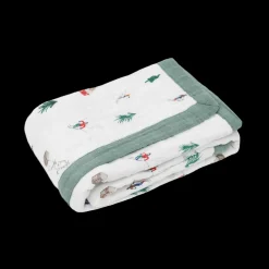 Cotton Muslin Baby Quilt - Powder Party