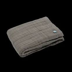 Cotton Muslin Baby Quilt - Mocha
