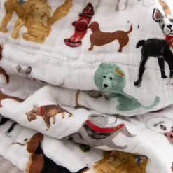 Cotton Muslin Baby Quilt - Woof