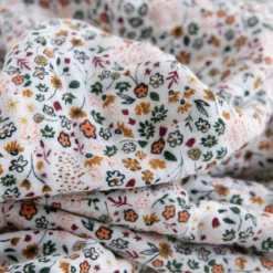 Cotton Muslin Baby Quilt - Pressed Petals