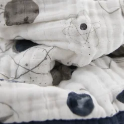 Cotton Muslin Baby Quilt - Planetary