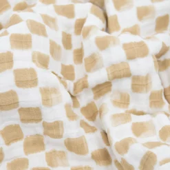 Cotton Muslin Baby Quilt - Adobe Checker