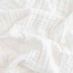Cotton Muslin Baby Quilt - White