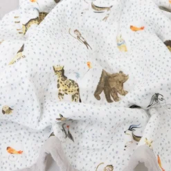 Cotton Muslin Baby Quilt - Party Animals