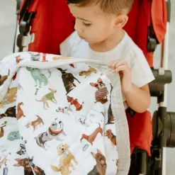 Cotton Muslin Baby Quilt - Woof