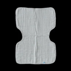 Cotton Muslin Burp Cloth - Grey Stripe