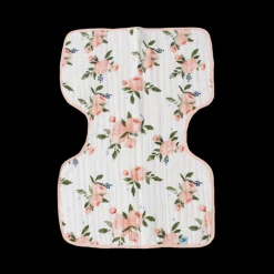 Cotton Muslin Burp Cloth - Watercolor Roses 2