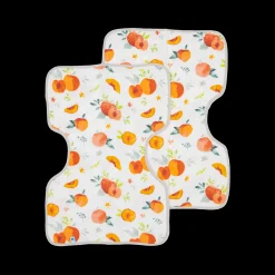 Cotton Muslin Burp Cloth 2 Pack - Georgia Peach
