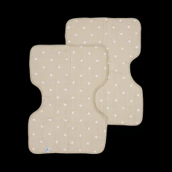 Cotton Muslin Burp Cloth 2 Pack - Taupe Cross