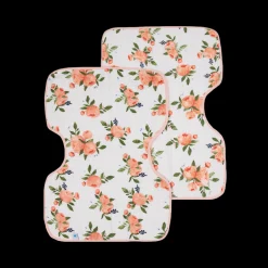 Cotton Muslin Burp Cloth 2 Pack - Watercolor Roses 2