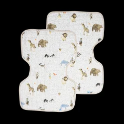 Cotton Muslin Burp Cloth 2 Pack - Party Animals