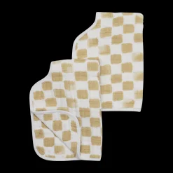 Cotton Muslin Burp Cloth 2 Pack - Adobe Checker