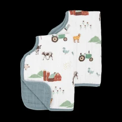 Cotton Muslin Burp Cloth 2 Pack - Farmyard