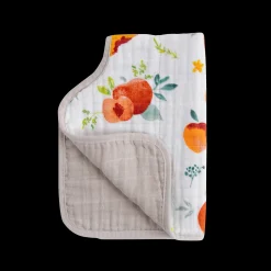 Cotton Muslin Burp Cloth - Georgia Peach