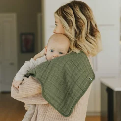 Cotton Muslin Burp Cloth - Fern