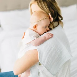 Cotton Muslin Burp Cloth 2 Pack - White