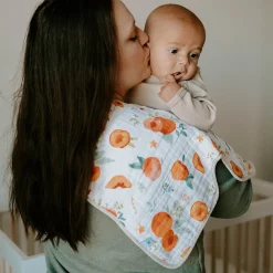Cotton Muslin Burp Cloth 2 Pack - Georgia Peach