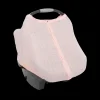 Cotton Muslin Car Seat Canopy - Light Pink