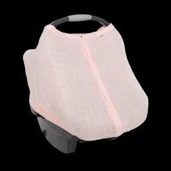Cotton Muslin Car Seat Canopy - Light Pink