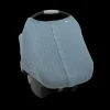 Cotton Muslin Car Seat Canopy - Sea