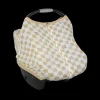 Cotton Muslin Car Seat Canopy - Adobe Checker