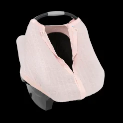 Cotton Muslin Car Seat Canopy - Light Pink