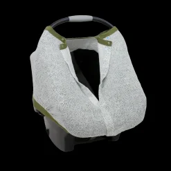 Cotton Muslin Car Seat Canopy - Green Seed