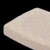 Cotton Muslin Changing Pad Cover - Taupe Cross