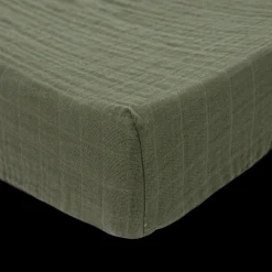 Cotton Muslin Changing Pad Cover - Fern