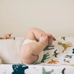 Cotton Muslin Changing Pad Cover - Dino Friends