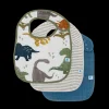 Cotton Muslin Classic Bib 3 Pack - Dino Friends 2