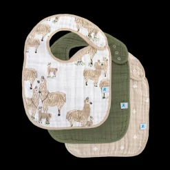 Cotton Muslin Classic Bib 3 Pack - Llama Llama