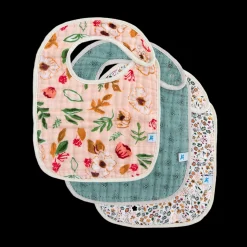 Cotton Muslin Classic Bib 3 Pack - Vintage Floral