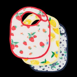 Cotton Muslin Classic Bib 3 pack - Berry Lemonade