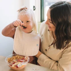 Cotton Muslin Classic Bib 3 Pack - Georgia Peach