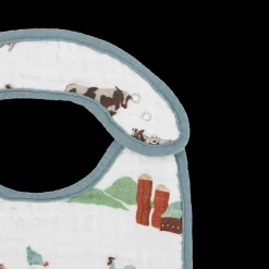 Cotton Muslin Classic Bib 3 Pack - Farmyard