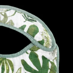 Cotton Muslin Classic Bib 3 Pack - Tropical Leaf